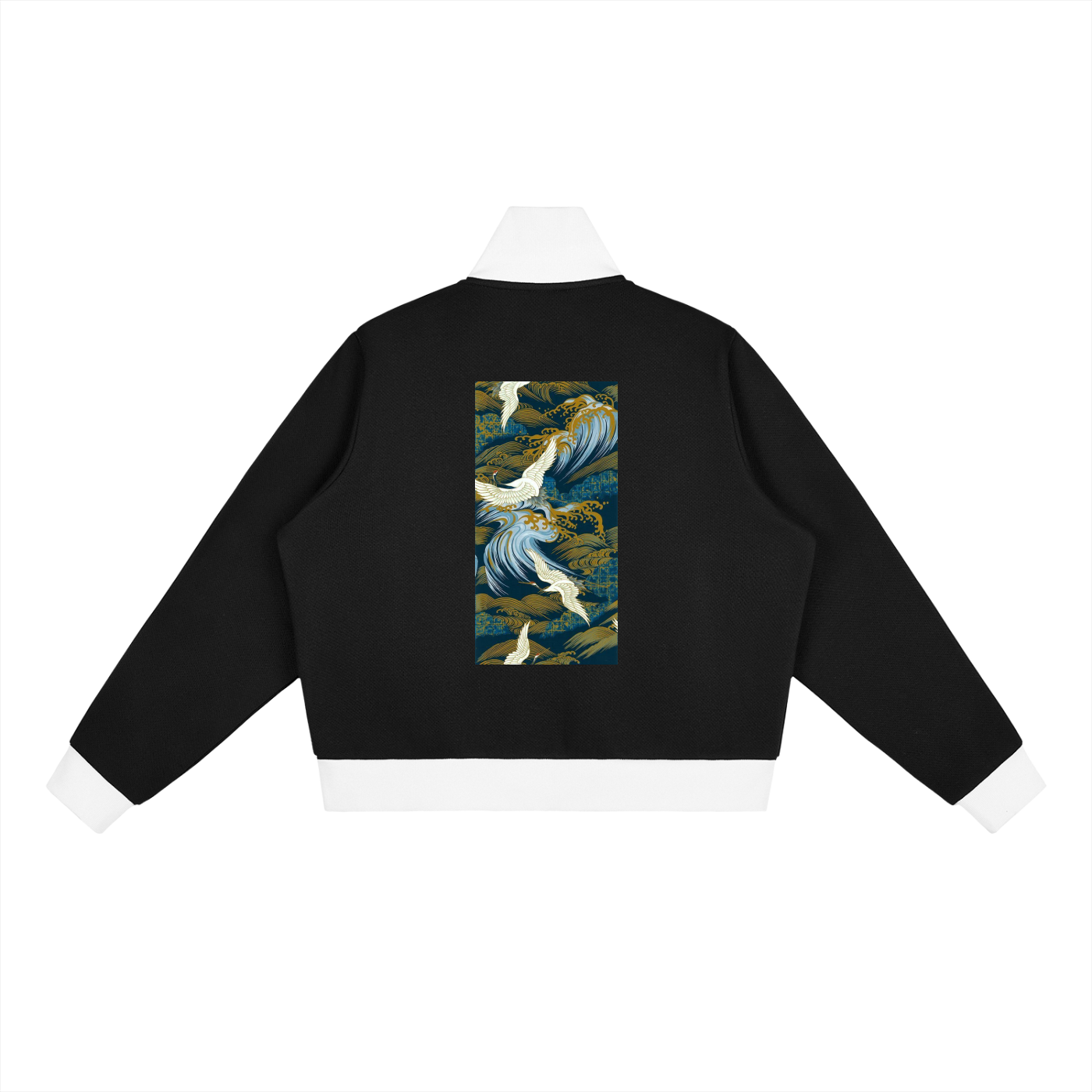 top,jacket,fleece,stripes,longsleeve,black,anime,outwear