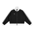top,jacket,fleece,stripes,longsleeve,black,anime,outwear