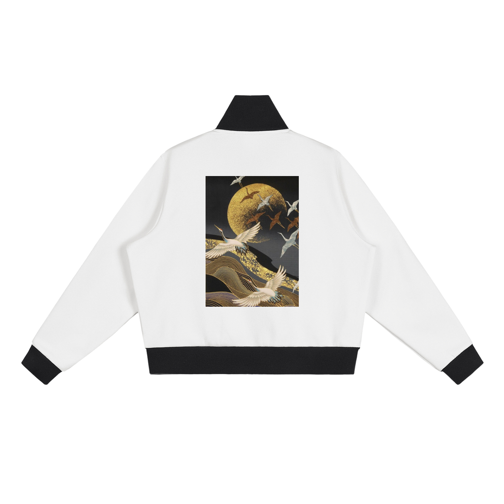 top,jacket,longsleeve,white,straps,swan,moon,outwear,anime