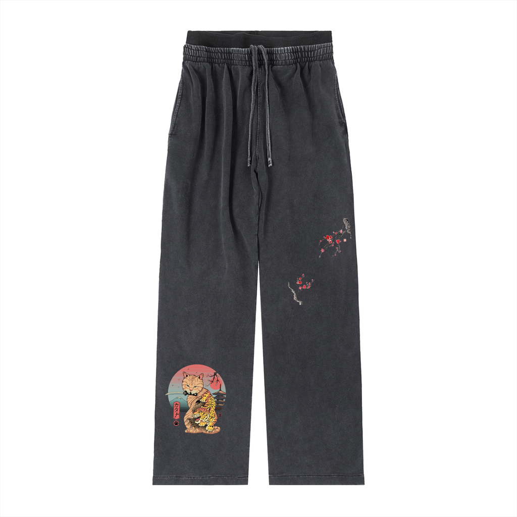 pants,sweatpants,matching set,set,print,loungewear,cat