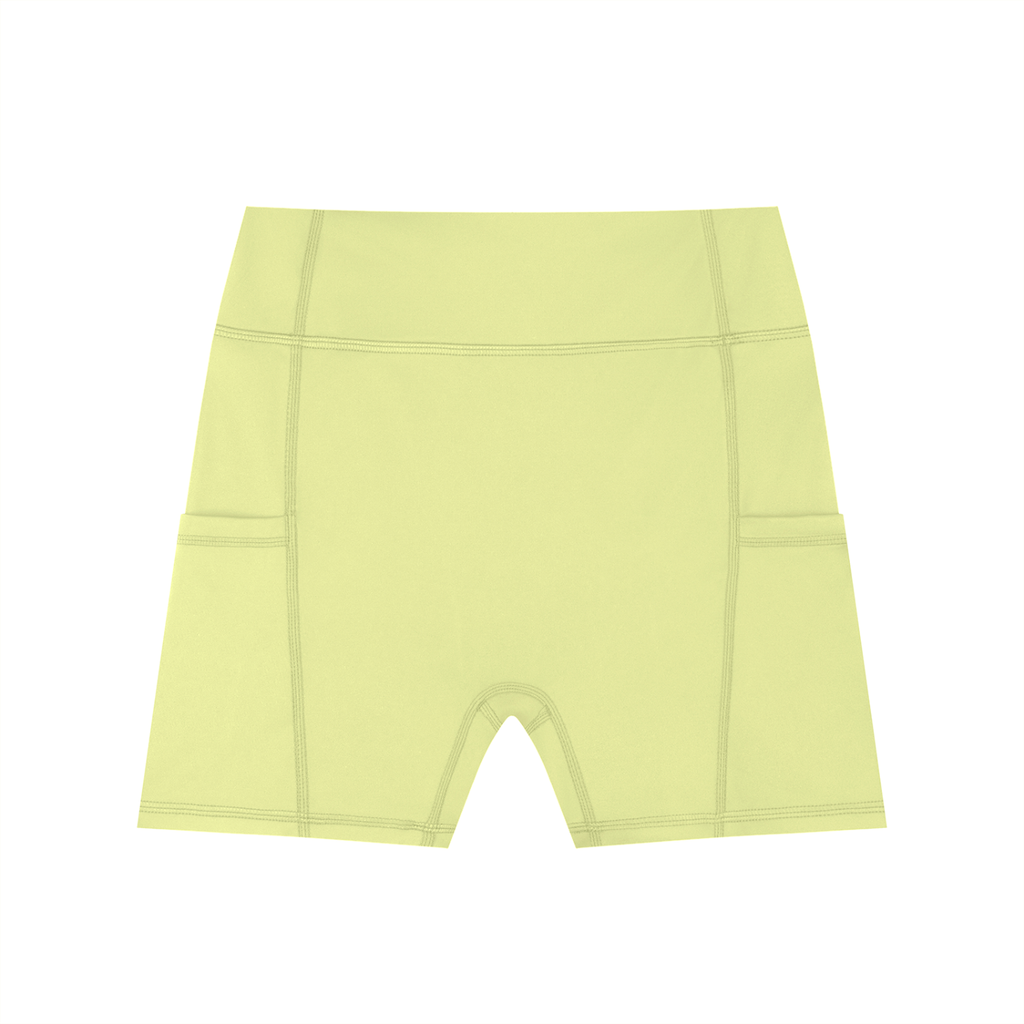 shorts,bottoms,sporty,activewear,neon,yellow,white,pants