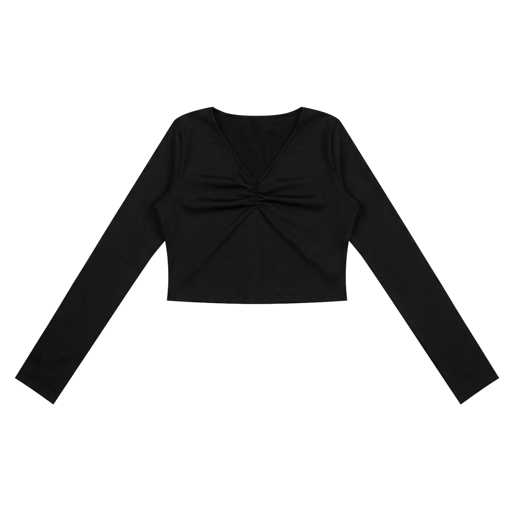 top,longsleeve,black,cropped,tops,print,basic,anime