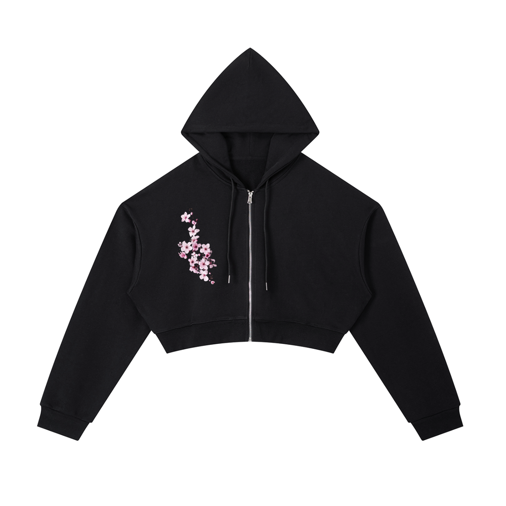 top,hoodie,jacket,set,matching set,gray,black,sakura,print,loungewear