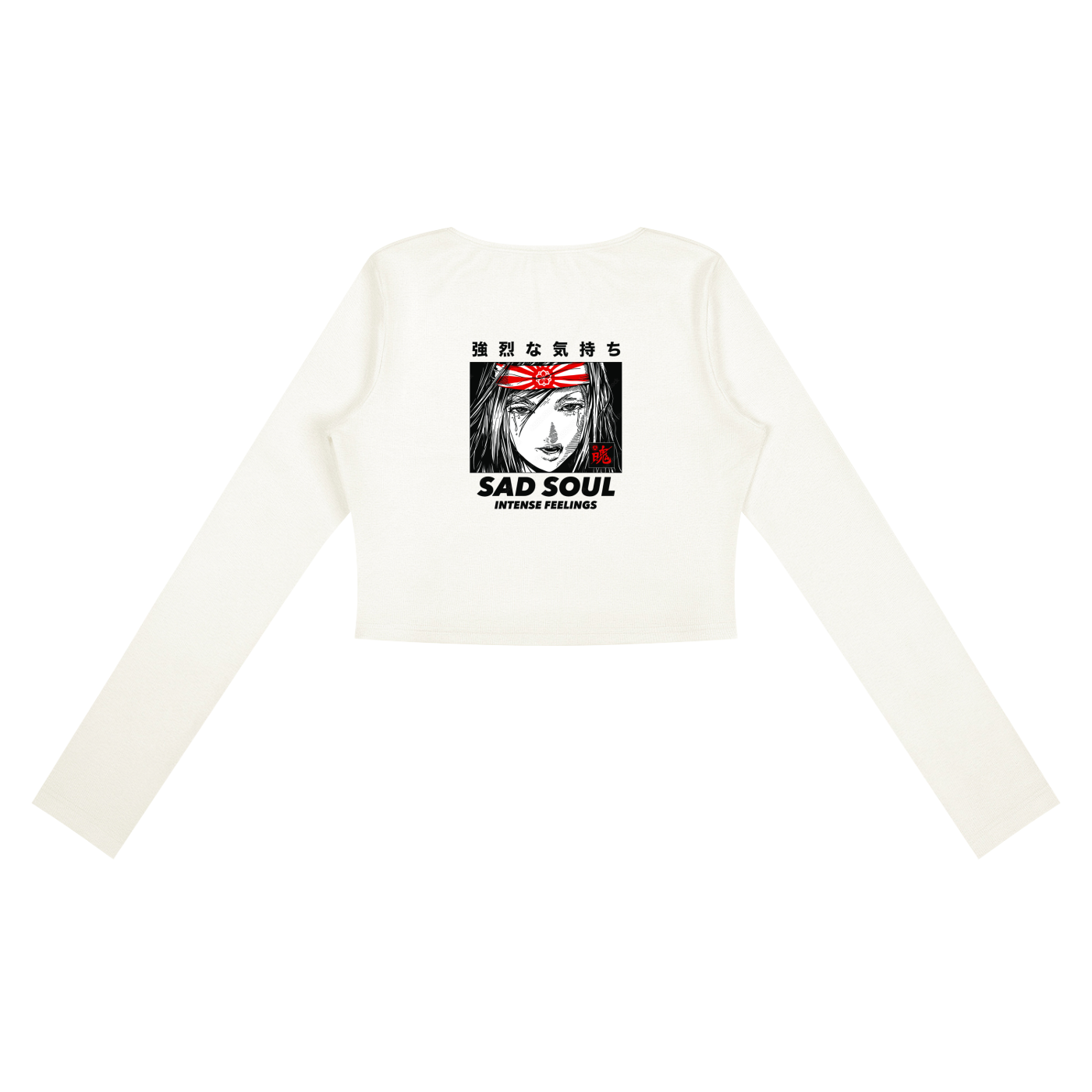 top,cropped,shirt,longsleeve,tops,basic,print,anime,sad soul