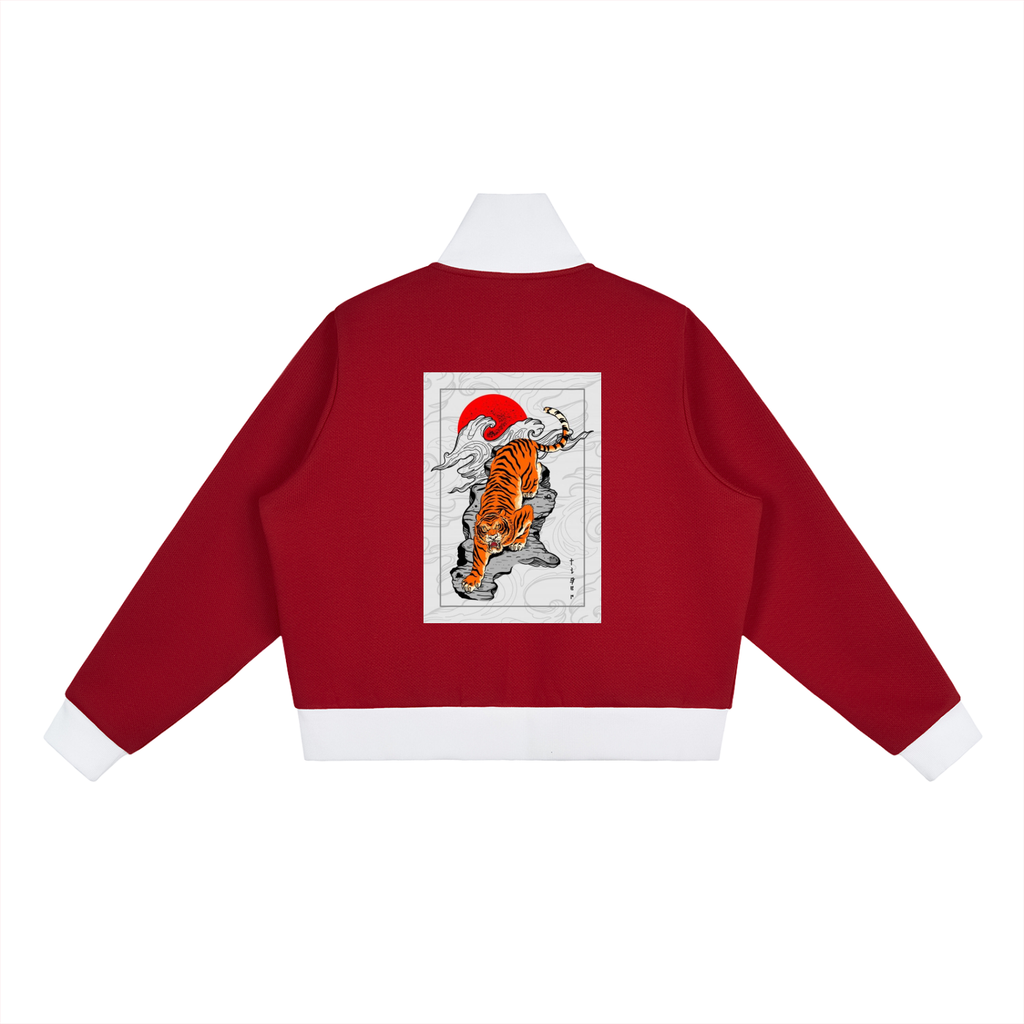 top,Jacket,longsleeve,red,tiger,stripes,outwear,anime